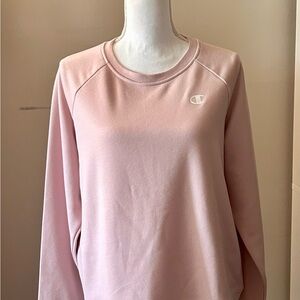 Champion Women's Light Pink Crewneck Sweatshirt